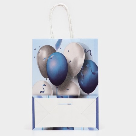 CRAFT package, blue, "festive balls" 21 x 15 x 8 cm-2