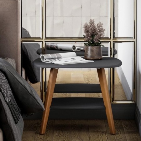 Journal table "Hudson", 650 × 650 × 500 mm, graphite color-2