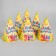 Paper cap “Happy birthday”, serpentine and gifts, set 6 pcs.
