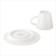 Coffee steam porcelain Magistro Crotone, 2 objects: a cup 100 ml, a saucer d = 15 cm, white color