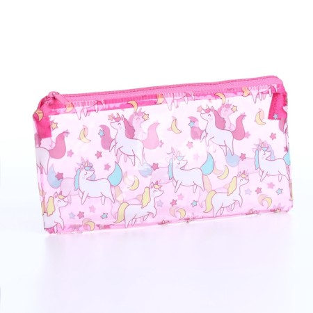 Cosmetic bag unicorns, 20.5*0.5*9.5 cm, lightning departments, pink