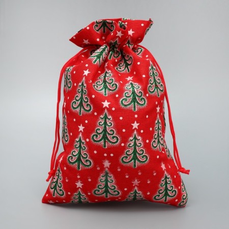 Bag Gift canvas “Give you”, Christmas trees, 16 x 24 cm +/- 1.5 cm, New Year-1
