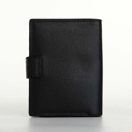 Male purse on magnet 3 in 1, department for auto documents, passports, black color-1