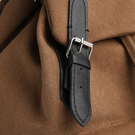 Male urban backpack, Textura, textiles, brown color-3