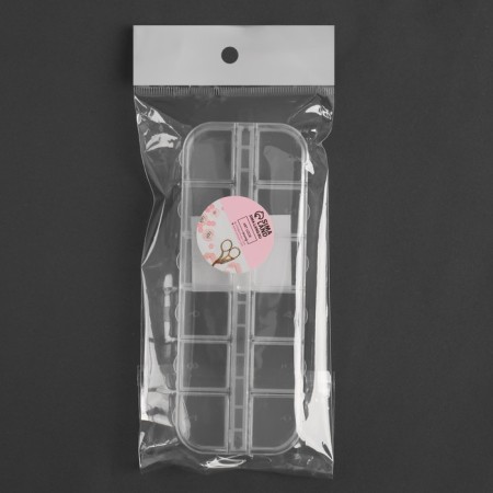 Organizer for decor, 12 departments with numbers, 13 × 5 × 1.3 cm, color transparent color-6