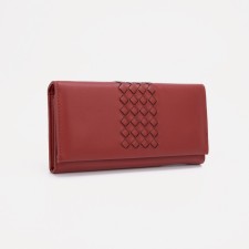 Women's wallet on magnets, red color