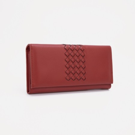 Women's wallet on magnets, red color