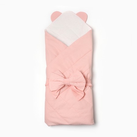 Set for a newborn (blanket, bow), pink color, height 56-62
