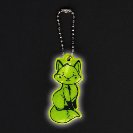 The reflective element "Fox", bilateral, 3 × 5.8 cm, color mix-3