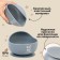 Baby plate, on the suction cup 350 ml., M&B, 12x8x5, gray