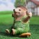 Garden figure "Hedgehog on a swing" 18 cm