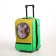 Baby suitcase 32 l (s), lightning department, green/yellow color