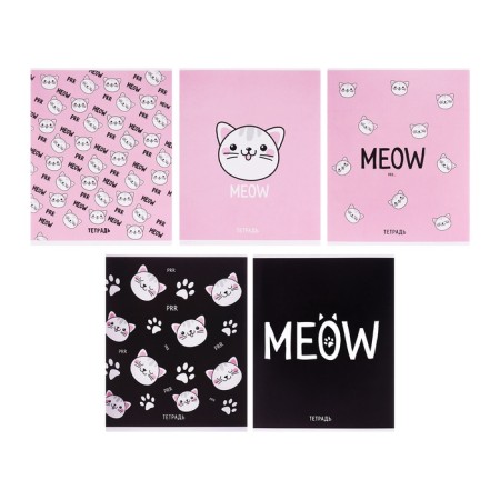 Notebook of 48 sheets in the Calligrata Meow cage, covered cartoon, OFSET block, mix-2