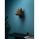 Wall figure "Dog's head", polystone, 35 cm, gold color