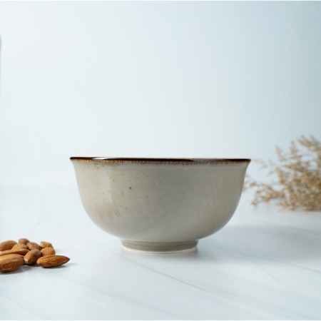 Porcelain salad Magistro "Cerera", 650 ml, 15 × 7.5 cm, brown color-5