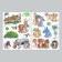 Multilayer plastic sticker "In the world of animals" mix 49.5x30 cm