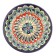 Plate of the Rishtan ceramics "Flowers", blue, flat, 15 cm