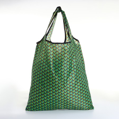 Household bag without fastening, green color-1