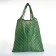 Household bag without fastening, green color