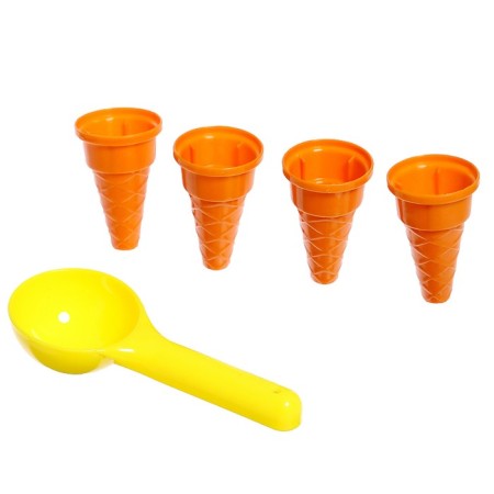 Sanding set "ice cream", molds with a scoop, 5 items