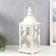 Climber Metal, glass "Lantern-Bird Garden" Nr 2 pcs D-9, 12 cm white 17x17x44 cm