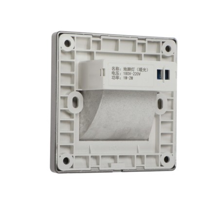 Built-in lamp for stairs, 1.5 watts, 60 lm, 3000k, IP20, 220V, T-white. Light, silver.-2