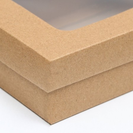 The box is folding, the lid is, with a window, craft, 16.5 x 12.5 x 5.2 cm-2