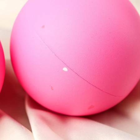 Restoring set of balls plastic D-8 cm, 2 pcs "matte" pink-2
