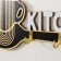 Hooks decorative wood "cup with a spoon. Kitchen" black with gold 32x10.2 cm