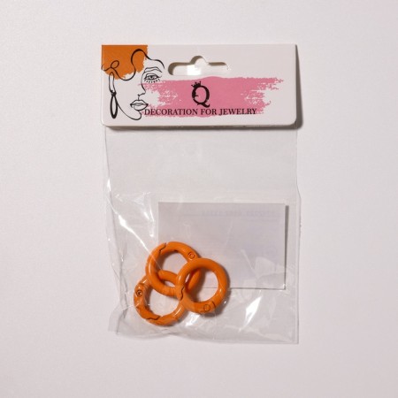 Carabiner "Ring" d = 2 cm (set of 3 pcs.), Orange color-3