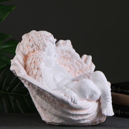 Figure "Angel in the shell" Big, beige 35x42x31cm-1