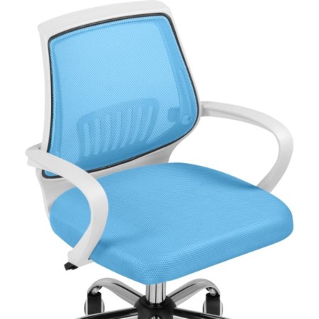 Children's armchair Ergoplus metal/fabric, chrome/blue 61x55x84 cm-5