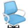 Children's armchair Ergoplus metal/fabric, chrome/blue 61x55x84 cm