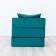 Walked armor-bed "Essen", velor fabric, green color