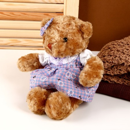 Soft toy "Bear in a dress", color mix-1