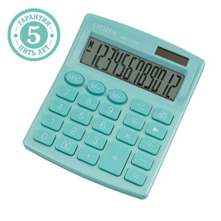 CITIZEN CITIZEN "SDC-812NR", 12-bit, 124 x 102 x 25 mm, double power, turquoise