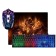 Game set 3 in 1 Defender aura MKP-117, keyboard+mouse+carpet, wired, backlight, 2400 dpi, 2400 dpi