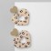 Earrings "Heart" leopard, color pink green in silver