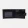 Male purse on a button, for bills, for cards, for coins, black color