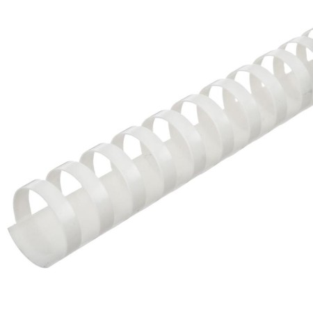 Plastic binding springs, D = 25mm, 50 pieces, sewed 180-200 sheets, white, Geleos-2