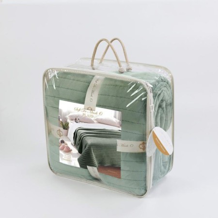 Liberty plaid, size 220x240 cm, green color-1