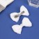 Hair clamp "Bow Vivian" (set 2 pcs) Classic heart, 6 cm, white