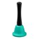 Metal bell, desktop call "Funk", 12.5 x 5 cm, turquoise