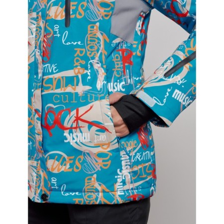 Ski jacket female winter, size 46, blue color-12