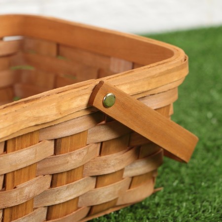 Basket "Lukoshko", 31.5 × 21.5 × 12/25.5 cm, nut, veneer-2