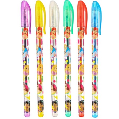 Ballpoint pen with sparkles, 6 colors, princesses-3