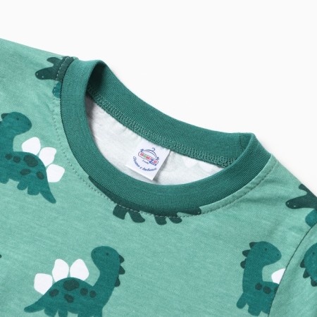 Pajamas for boys, color green, height 122 cm-2