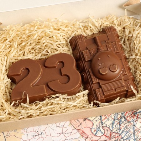 Chocolate figures, 2 in 1 "February 23 + tank", 160 g