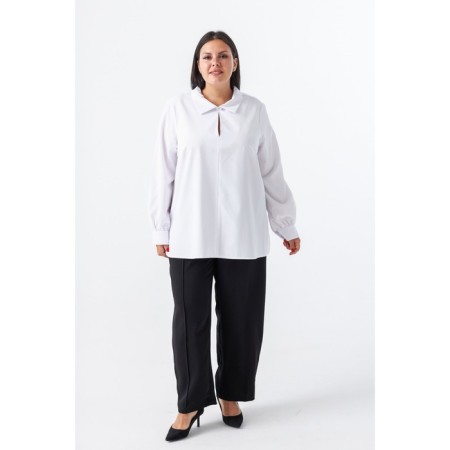 Female blouse, size 62, white color-1