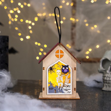 Decor with backlight "House of Fear" 6 × 8.5 × 11.5 cm